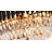 8-Light Gold And Black Chandelier With Clear Crystals