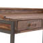 Bureau d'écriture industriel moderne en bois d'acacia massif et en métal de 60 po avec 2 tiroirs et plateau à clavier rabattable Ralston-44870028-63979823