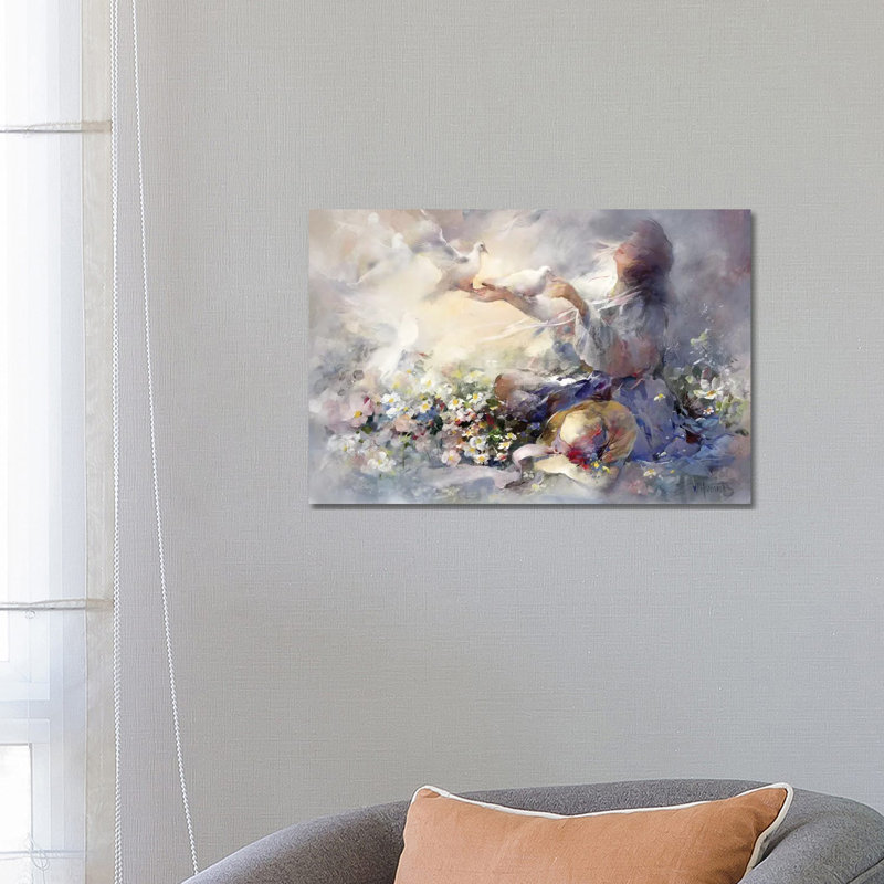 Romantic Reflections by Willem Haenraets - Wrapped Canvas Panoramic Painting, 66.04 cm H x 45.72 cm W x 3.175 cm D