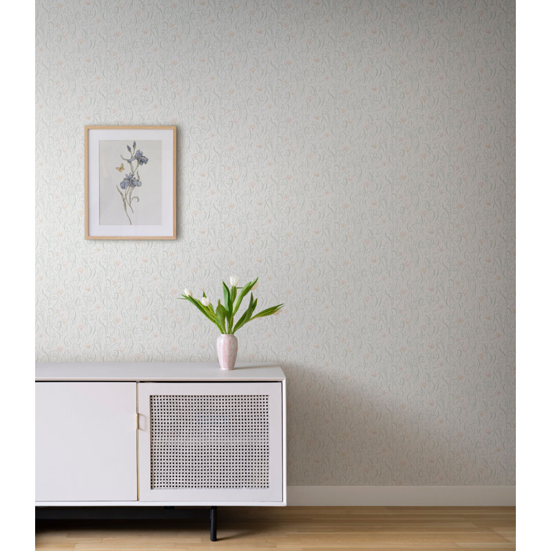 Rouleau de papier peint L 33 pi x l 20,8 po Huset I Solen Signe, Vert printemps