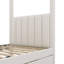 Lit à baldaquin simple beige avec lit gigogne et 3 options de rangement sous la plateforme-121103972