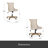  Upholstered Swivel Office Desk Chair with Adjustable Height and Wood Frame, Beige Natural
