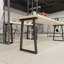 Pieds de table en métal durable de 28 po x 24 po pour les meubles industriels robustes, parfaits pour les tables de salle à manger et de bureau (seulement les pieds de table, pas de table)