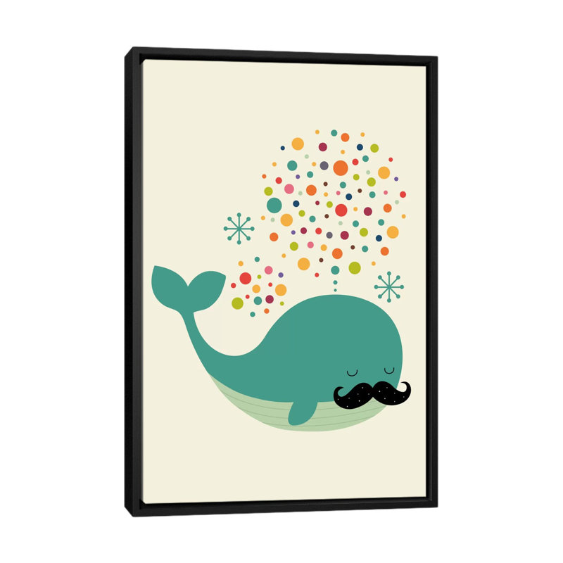« firewhale » par andy westface-impression sur toile tendue, H 48 po x l 32 po x P 1,5 po, Toile avec cadre flottant noir