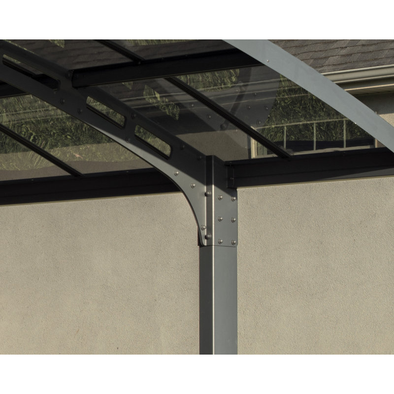 Arizona Breeze Gray Double Wing Carport with Solid Roof Panels