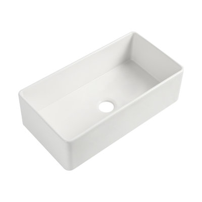 36" L X 20" W Sink With Grid And Strainer - Heat, Stain, Scratch, Rust Reversible Design, Deep Bowl, Easy To Clean 36"X20" Reversible, Large Chic Basin