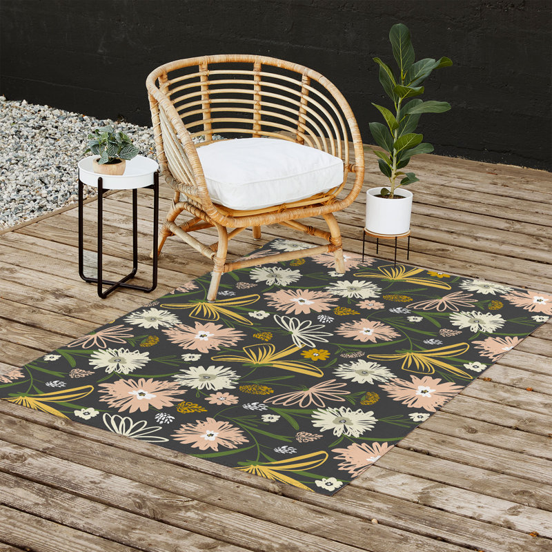 Tapis rectangulaire à motif antidérapant Maegan, Rectangle 5 pi x 7 pi