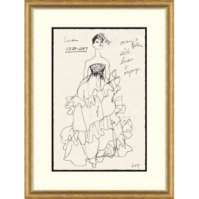 Vintage Fashion Sketches Print by Esther Larson