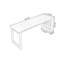 Bureau rectangulaire en bois massif noyer-108841193