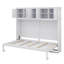 Lit escamotable double pleine grandeur avec armoire de rangement supérieure
