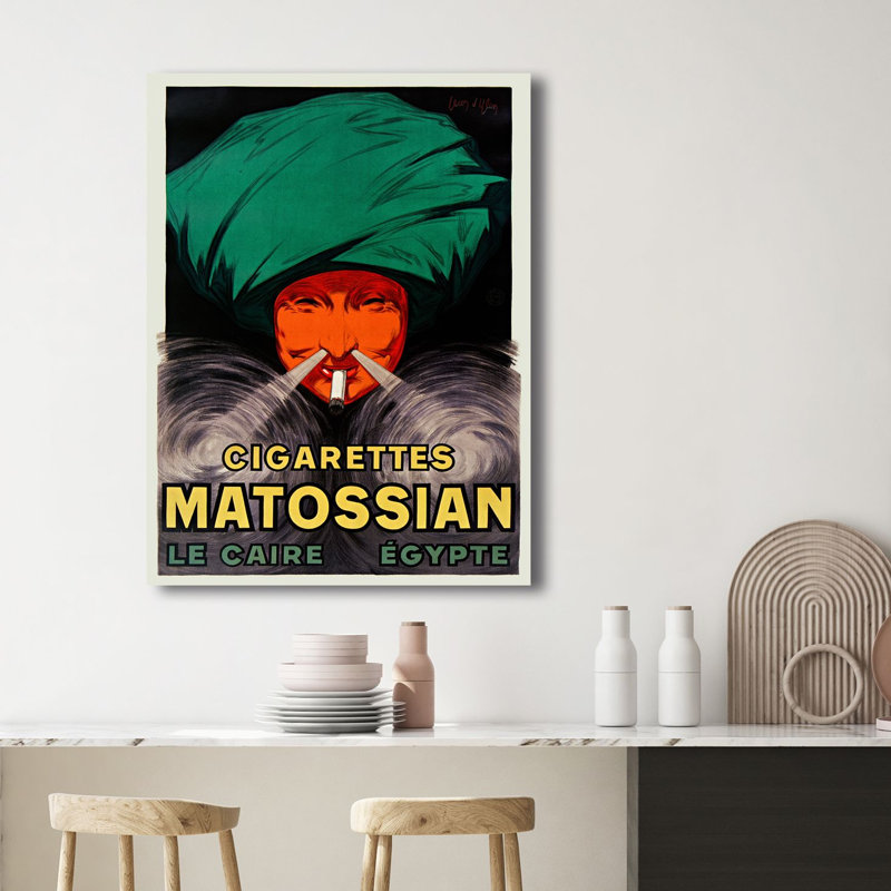 3VI6527 Vintage Poster: Cigarettes Matossian by Jean D'Ylen - Wrapped Canvas Print, 80cm H x 60cm W