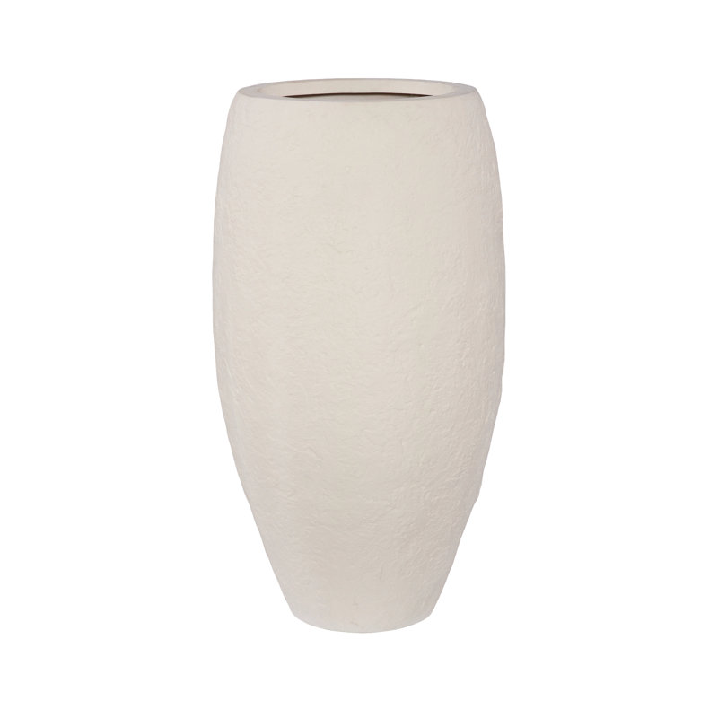 Pot à fleurs Aera, blanc cassé, grand