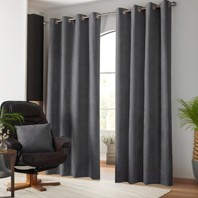 Nalaiyah Velvet Chenille Eyelet Curtains