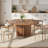 43.3''-59'' Extendable Dining Table for 4-8, Round to Oval Kitchen Table with Hidden Storage & Sturdy Cross Base, Modern Dinner Table for Dining Room Living Room, Removable Leaves, Brown-118230226