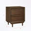 2 Drawers Nightstand with four sturdy legs