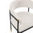 Lia Modern Chenille Upholstered Metal Side Chair in Cream-91028766