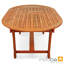 Afrin Oval Eucalyptus Extendable Outdoor Dining Table With Umbrella Hole , 170cm cm W 110cm cm D