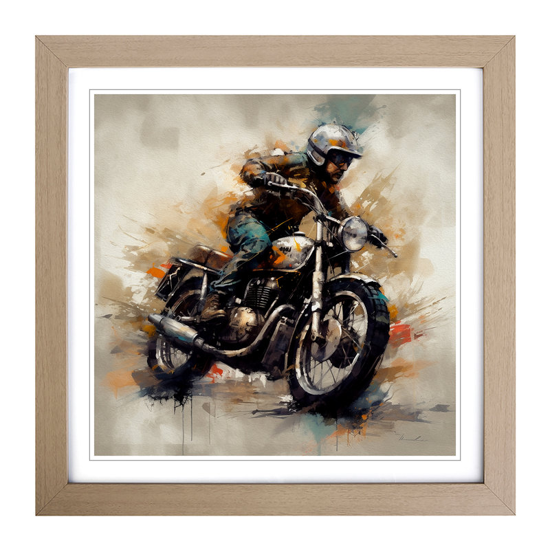 Motorcycle - Framed Print, Oak