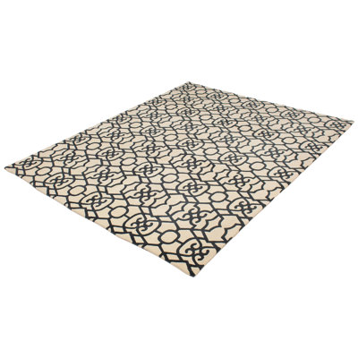 Brienne One-of-a-Kind 8' X 10' 2010s Wool Area Rug in Cream