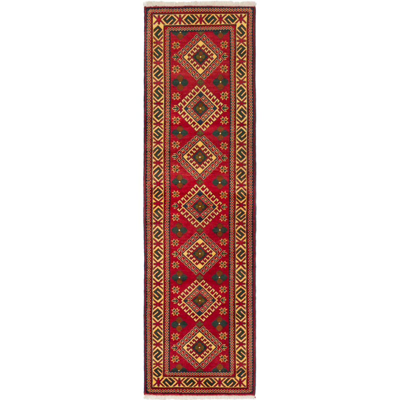Tapis d’intérieur en laine one kargahi 2 pi 8 po x 9 pi 7 po one-of-kind à la main-noué la 2010 Kalen