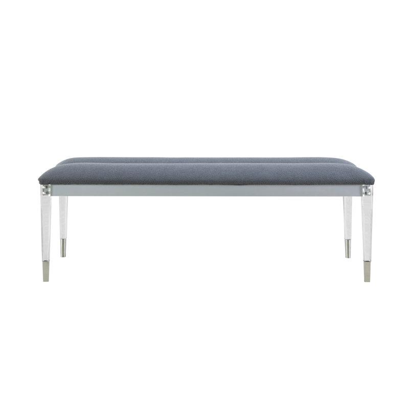 Silver Bench For Living Room Bedroom
