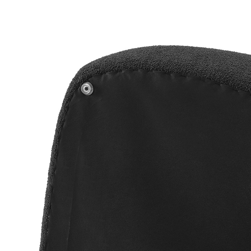 Hexham Carlese Fabric Big Ottoman, Palladian, Black