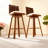 Upholstered Bar Stool with Metal Frame