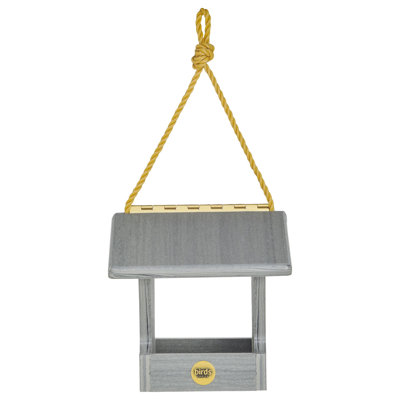 Birds Choice Modern Farmhouse Small Hopper Hanging Bird Feeder In Driftwood