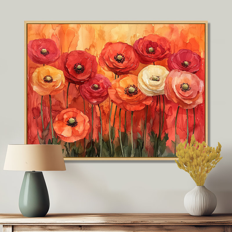 Jaccob - Floral Canvas Wall Decor, H 16 po x l 32 po, Toile tendue, Ne s’applique pas