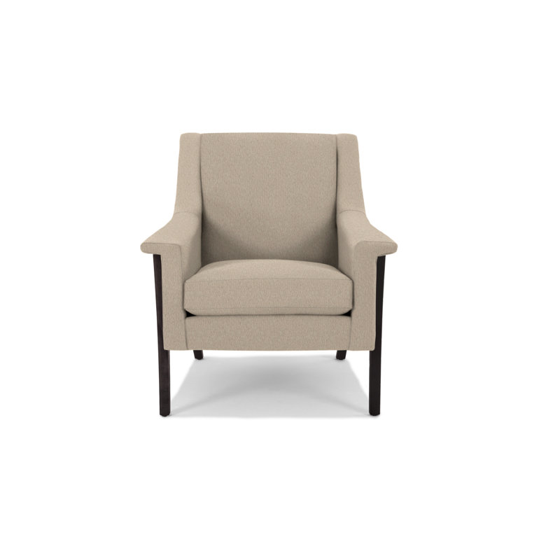 Fauteuil Arlo, Wengé, Polyester blé