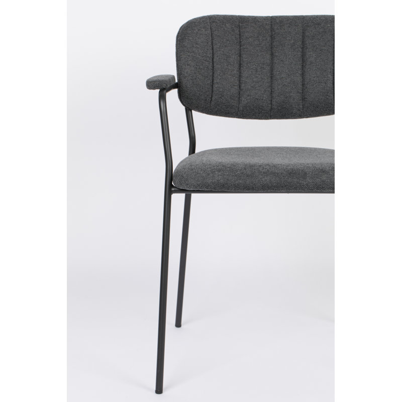 Jolien Upholstered Arm Chair, Black, Dark Gray