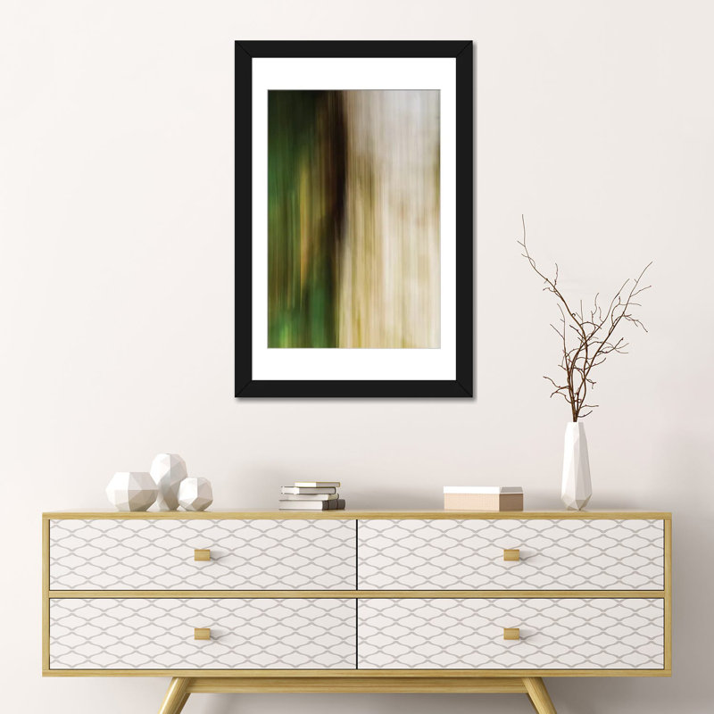 «Leaves and Stone», impression sur toile, H 26 po x l 18 po x P 1,5 po, Papier d'art encadré noir, Blanc