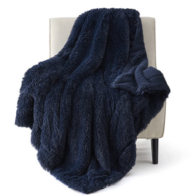 Couvre-lit en fausse fourrure Sherpa