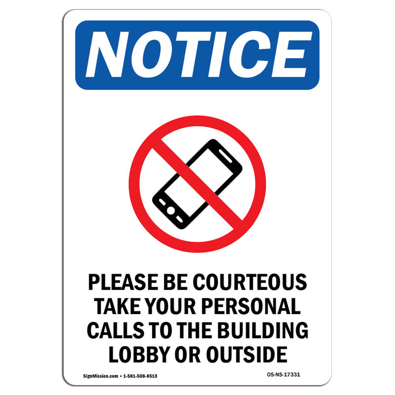 Please Be Courteous Sign