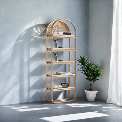 Italian Style Rattan Storage Bookcase