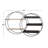 Alissabeth Metal Overlapping Circle 5 Level Geometric Black Wall Shelf with Wood Accents