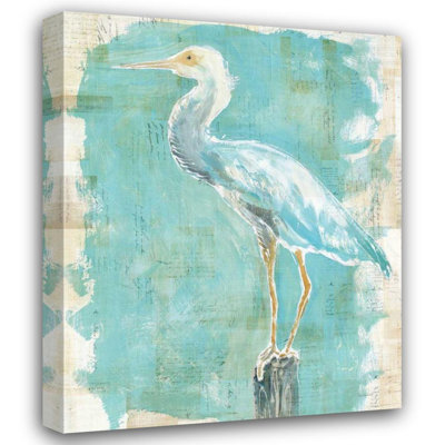 Art sur toile tendue avec Beachcrest Home Schlabach, Sue, Coastal Egret II v2