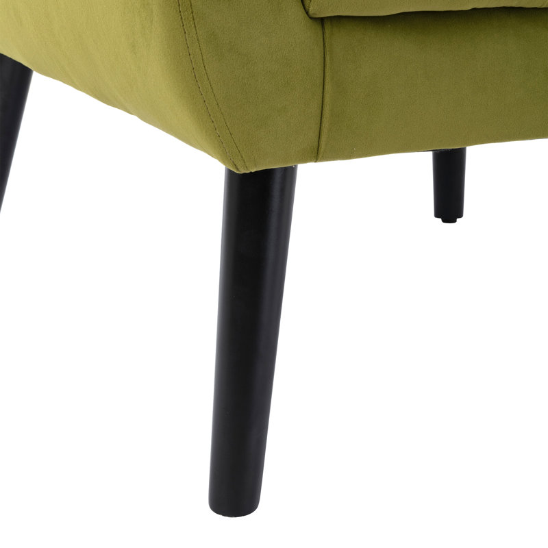 Fauteuil ergonomique en velours noir, Vert