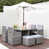 Grey with Cream Parasol