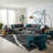 Rug Branch Azar 8' x 11' (7'9" x 10'6") Grey/Blue Abstract Lines Indoor Area Rug, Contemporary, Medium Pile, Stain-Resistant Carpet - Living Room, Bedroom, Dining Room, and Kitchen-1231228520