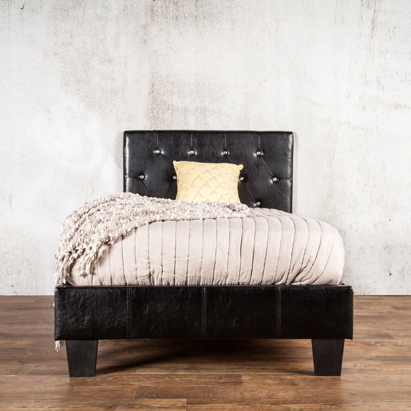 Lit plateforme Devis, Noir, Simple