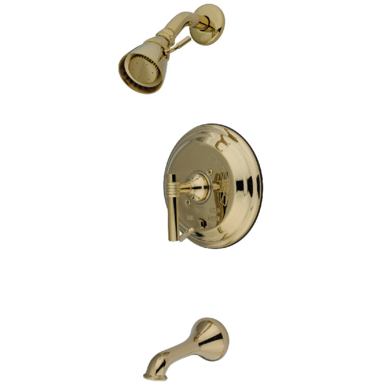 Kingston Brass Restoration Single-Handle Pressure Balanced Tub and Shower Faucet with Diverter Handle