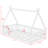 Tent-Shaped Floor Bed With Guardrails, Slats, And Door-1337130537