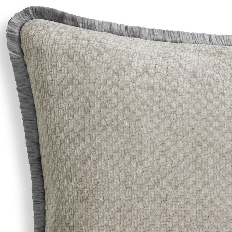 Paia Pillow Cover & Insert, 23.62"H x 23.62"W, Gray/Light Gray