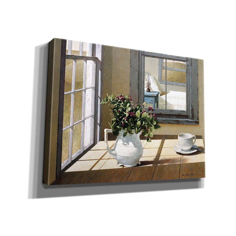 " Morning Coffee " by Zhen-Huan Lu, 12" H x 16" W x 0.75" D