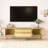 Rattan TV Stand With Solid Wood Legs