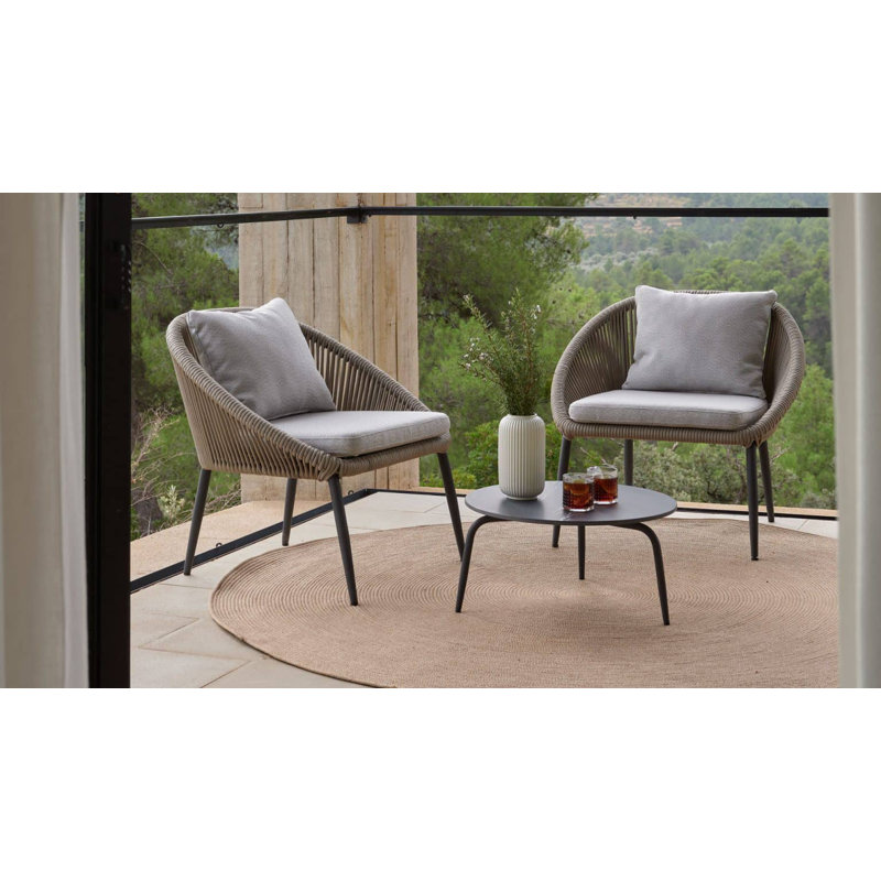 Rodona Outdoor Dining Side Chair, Canvas Taupe Sunbrella® Canvas