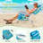 1 Piece Foldable Backpack Beach Chair With Cup Holder And Storage Pockets For Outdoor