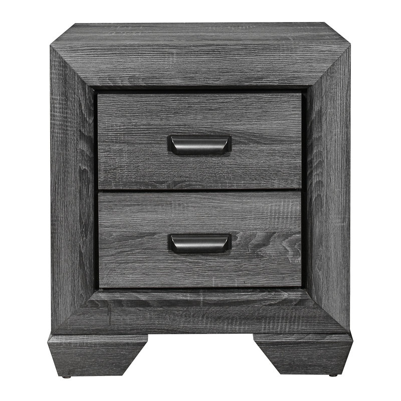 Henry 23.5'' W Solid Wood Nightstand, Gray