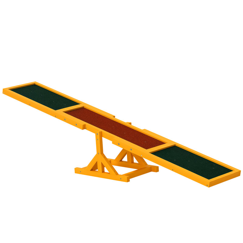 Balançoire en bois pour chien, idéale pour l'entraînement à l'équilibre et l'exercice. Jeu de plateforme résistant aux intempéries, parfait pour l'extérieur (jardin). Dimensions : 180 cm (L) x 30 cm (l) x 30 cm (H). Couleur : Naturel.